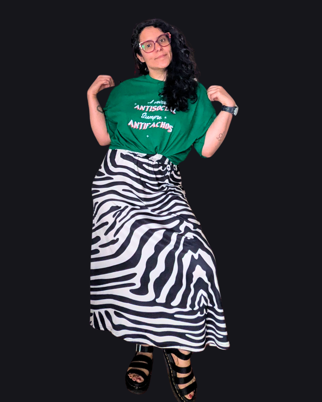 Playera Antisocial Siempre Antifachos | Verde - Image 3