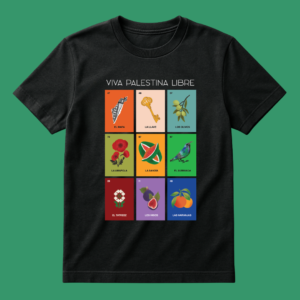 Playera Lotería Palestina Libre | Negra