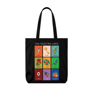 Tote Bag Lotería Palestina - Negro