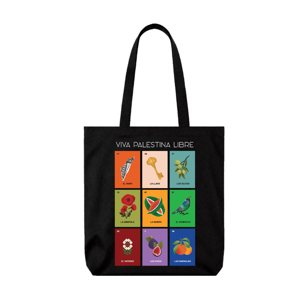 Tote Bag Lotería Palestina - Negro