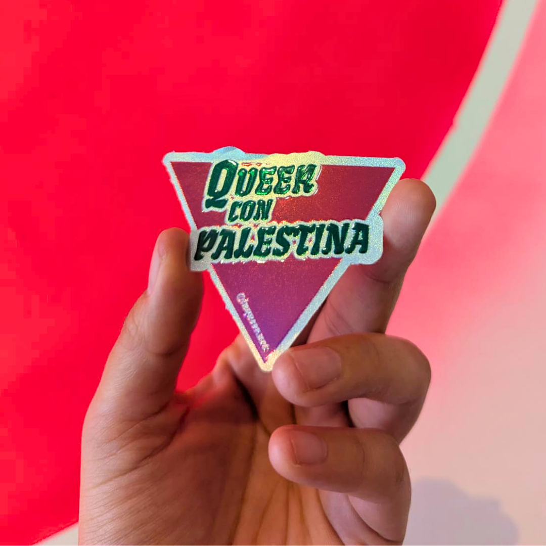 Queer con Palestina (Triángulo) | Sticker - Image 2